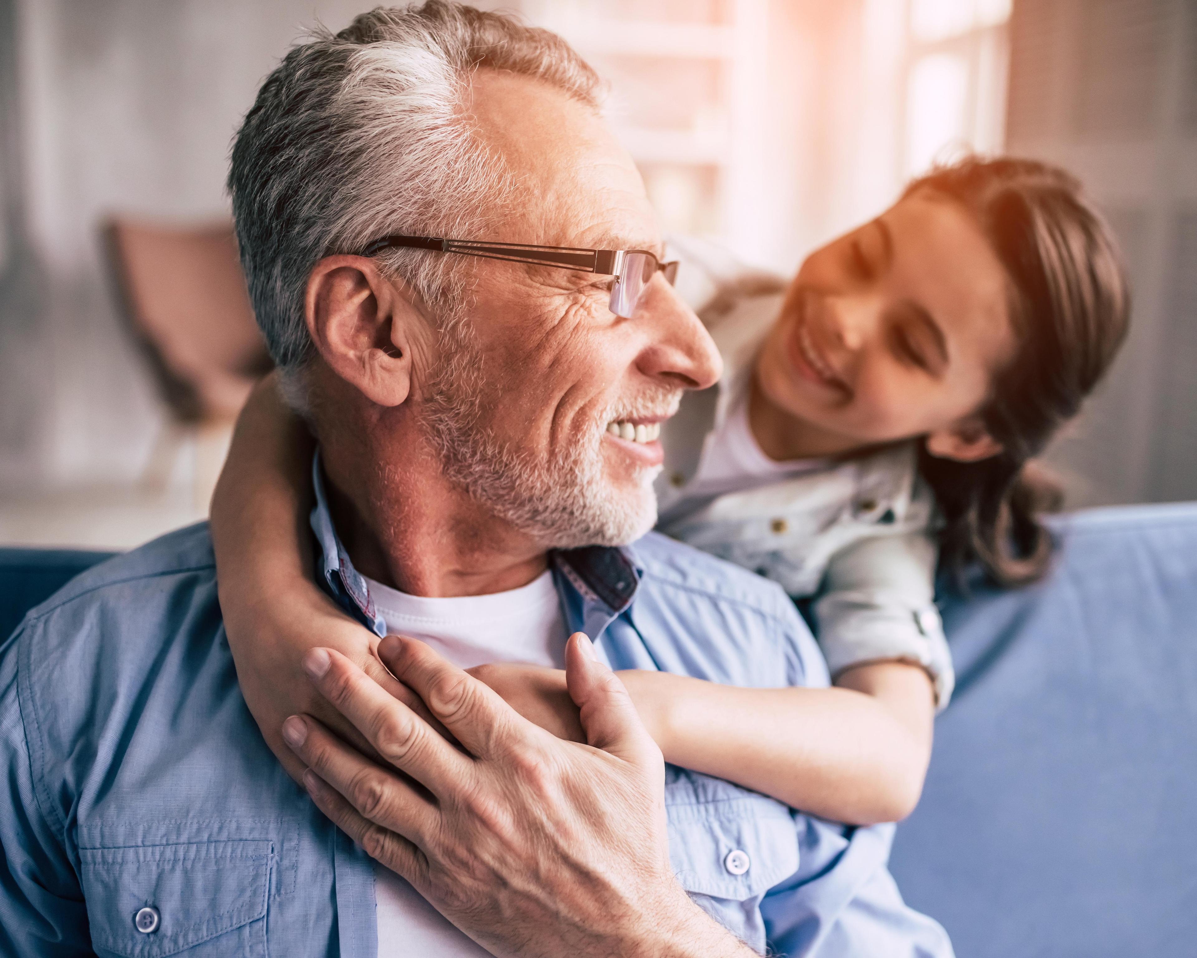 Man with his daughter