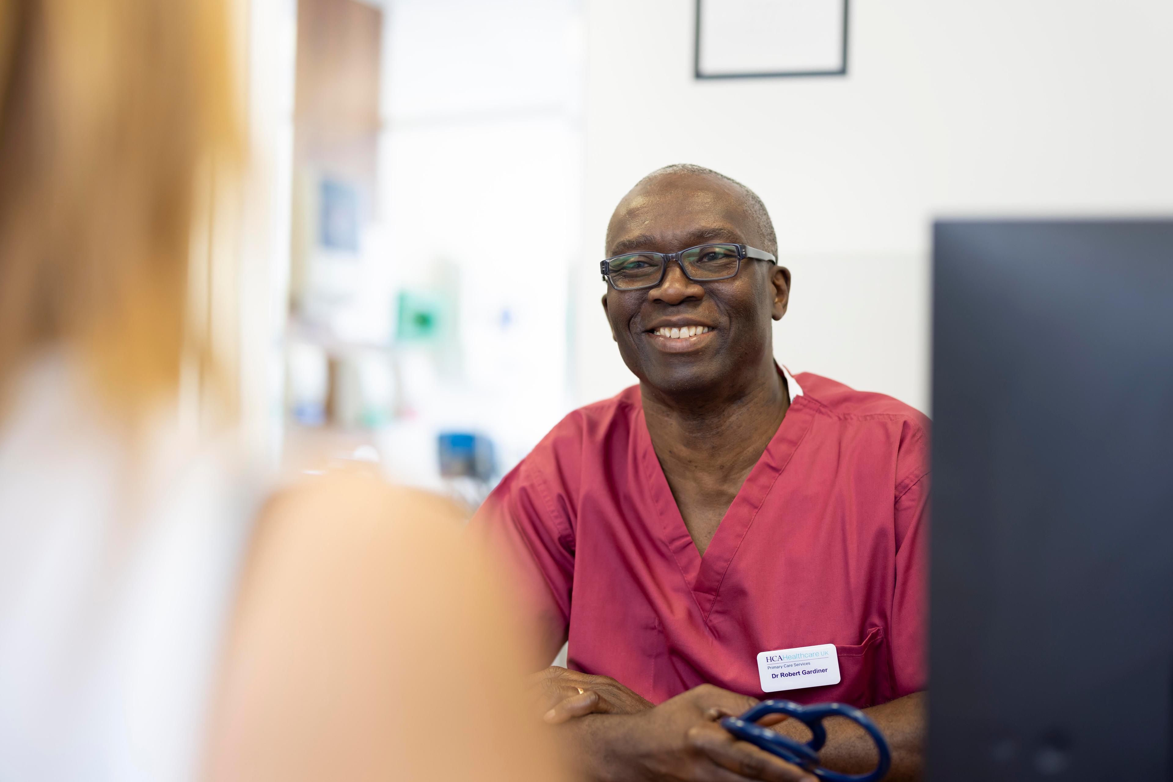 The Princess Grace Hospital doctor with patient