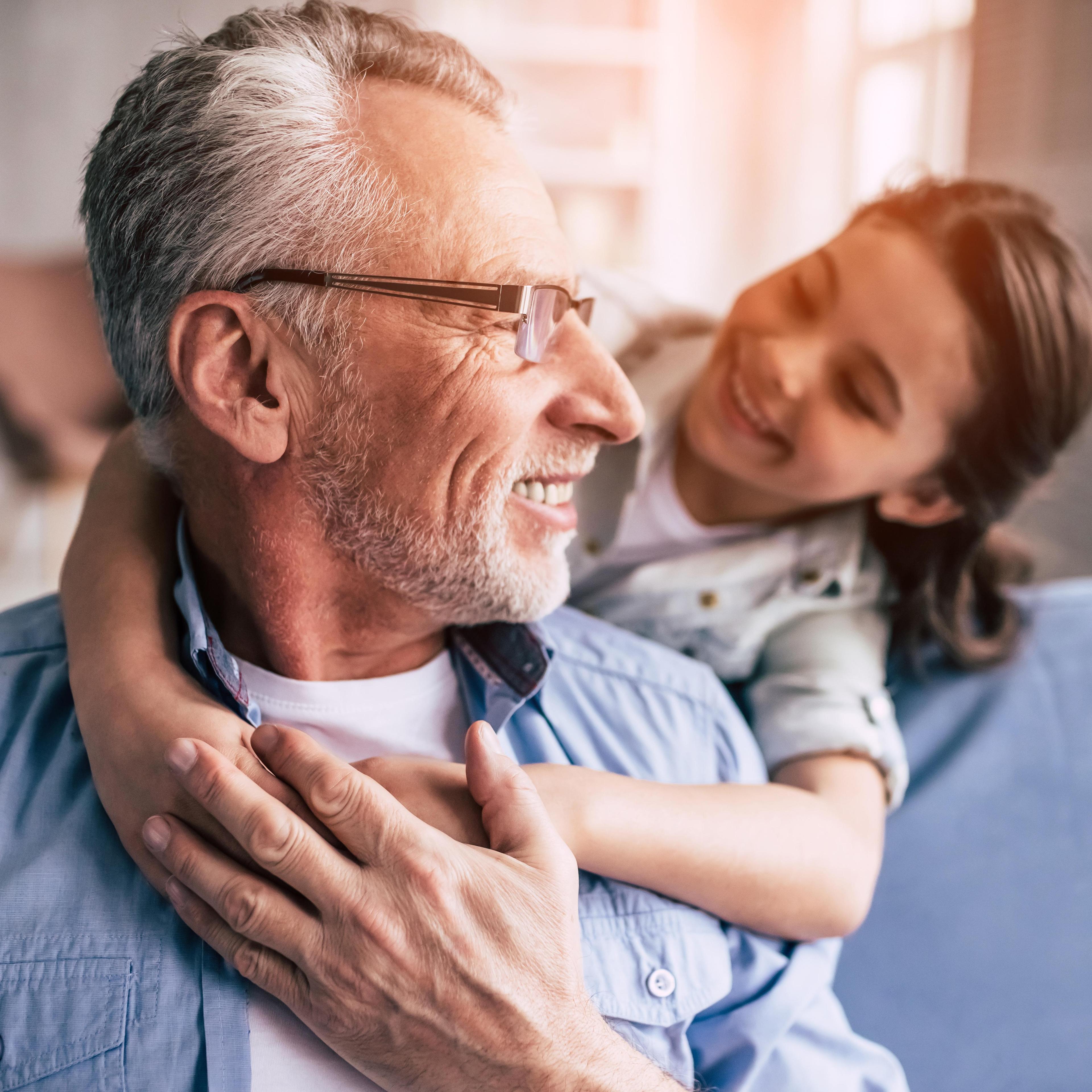 Man with his daughter