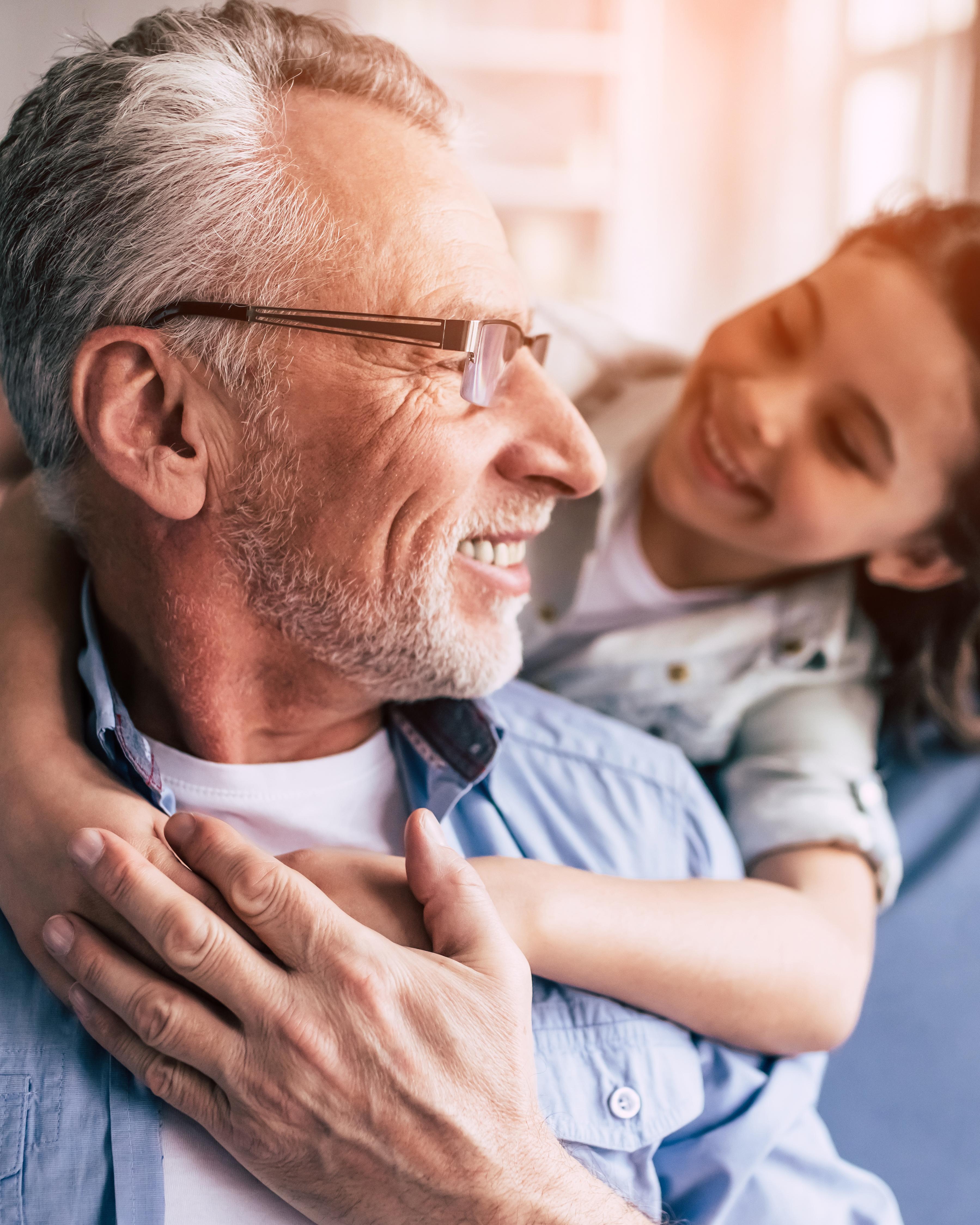 Man with his daughter